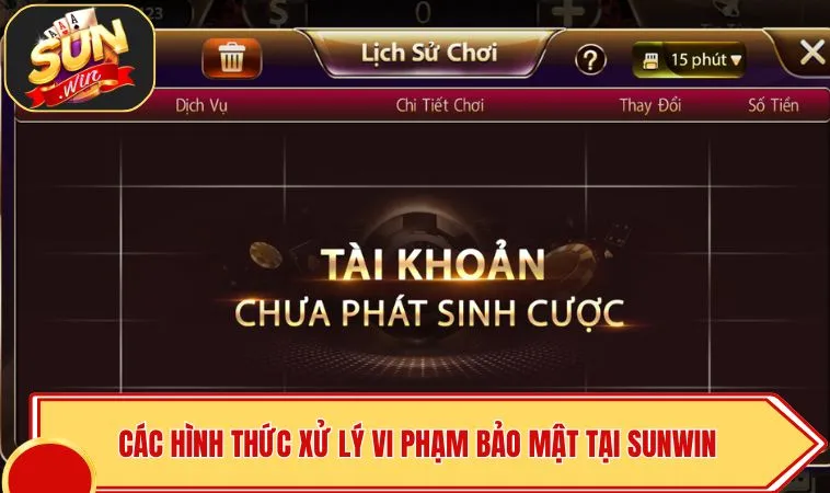 Chính Sách Bảo Mật SUNWIN 3 Các hình thức xử lý vi phạm bảo mật tại SUNWIN