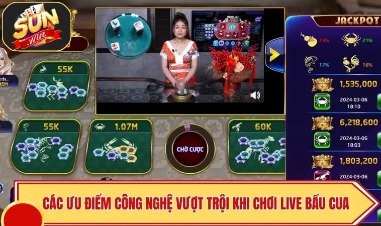 Live Bầu Cua SUNWIN - Đỉnh Cao Lắc Xúc Xắc Cho Người Chơi 3 Các ưu điểm công nghệ vượt trội khi chơi Live Bầu Cua