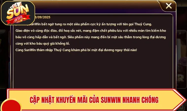 Khuyến Mãi SUNWIN 3 Cập nhật khuyến mãi của SUNWIN nhanh chóng