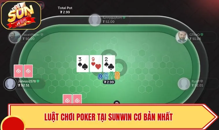 Poker SUNWIN – Cách Chơi Cùng Bí Quyết Đặt Cược Hiệu Quả 3 Luật chơi Poker tại SUNWIN cơ bản nhất