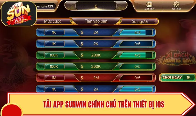 Tải App SUNWIN 1 Tải app SUNWIN chính chủ trên thiết bị iOS