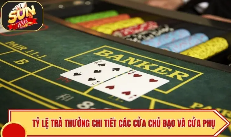Live Baccarat SUNWIN | Đỉnh Cao Trực Tiếp - 0 Lỗi Kết Nối 4 Tỷ lệ trả thưởng chi tiết cho các cửa chủ đạo và cửa phụ